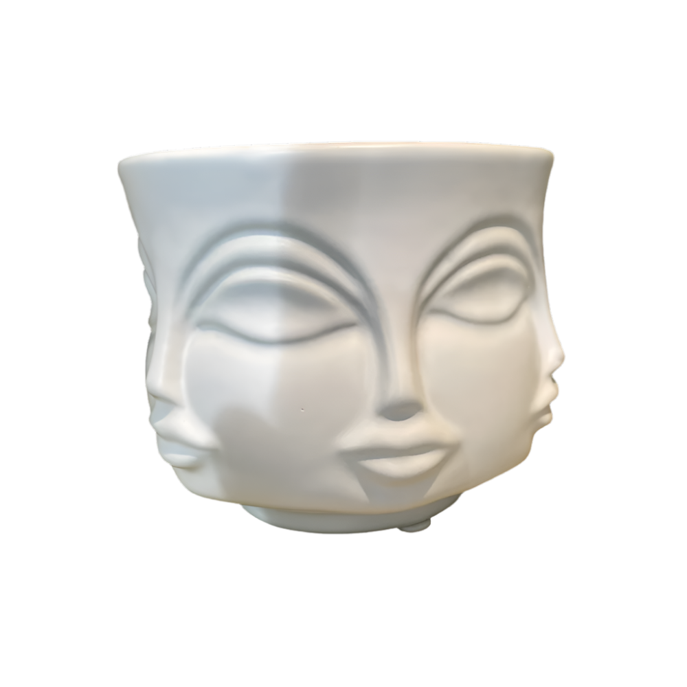 Multifaced Pot - White