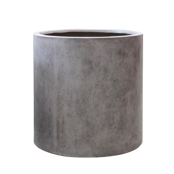 Mikonui Cylinder Outdoor Planter - Weathered Cement (3 Sizes)