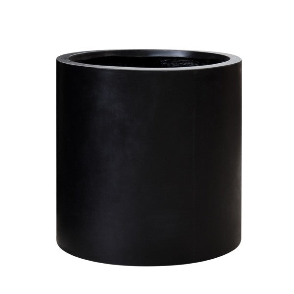Mikonui Cylinder Outdoor Planter - Black (3 Sizes)