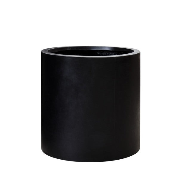 Mikonui Cylinder Outdoor Planter - Black (3 Sizes)
