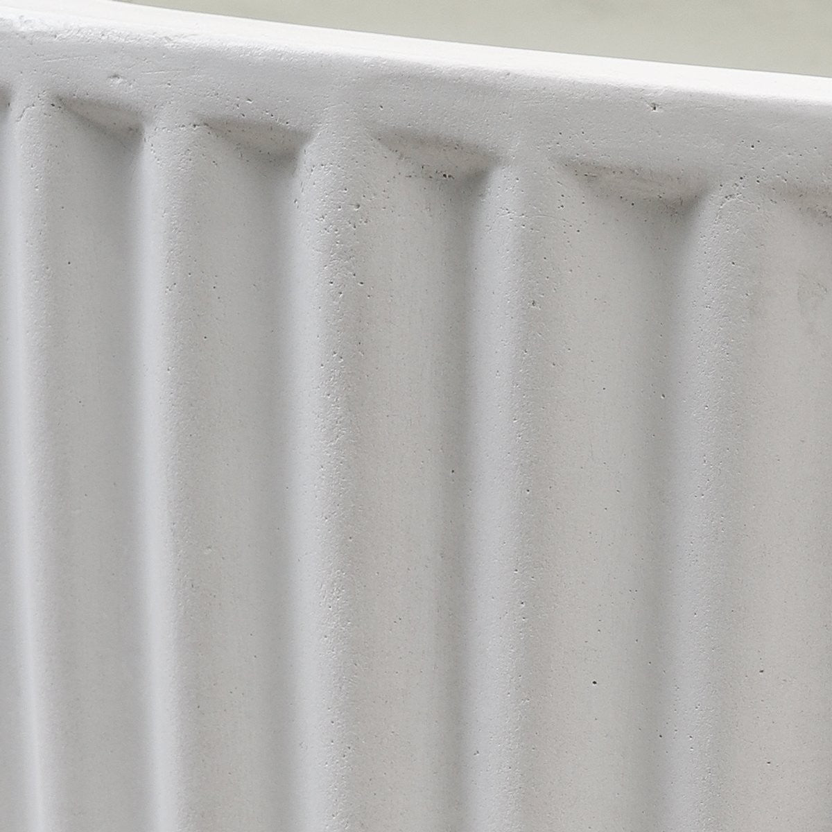 Piako Ribbed Cylinder Outdoor Planter - Chalk (3 Sizes)