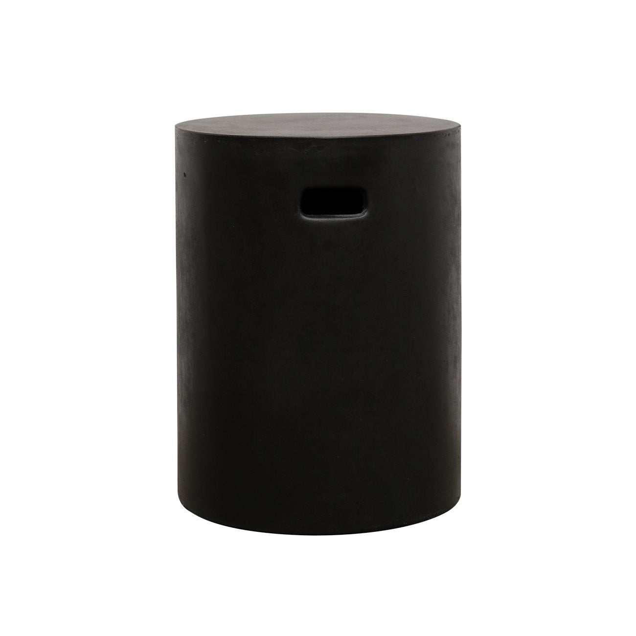 Cylinder Concrete Side Table / Stool - Black