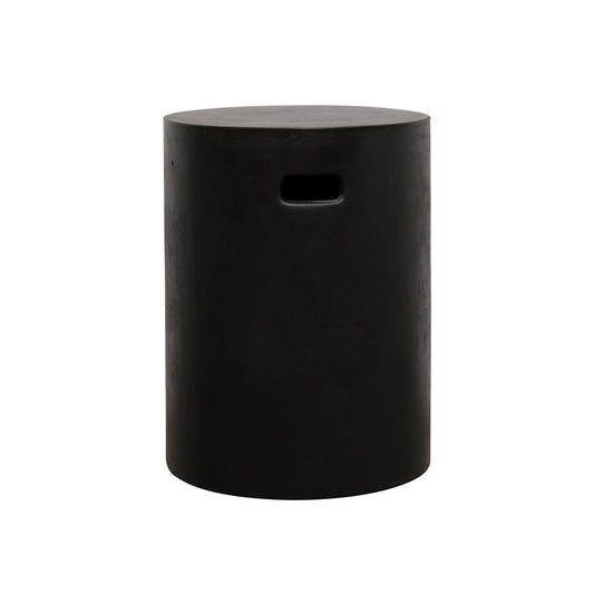 Cylinder Concrete Side Table / Stool - Black
