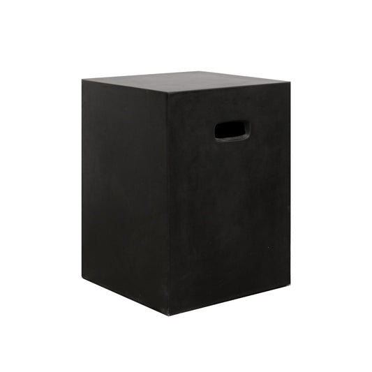 Rectangular Concrete Side Table / Stool - Black