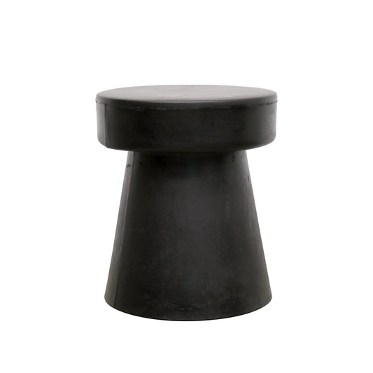 Mushroom Concrete Side Table / Stool - Black