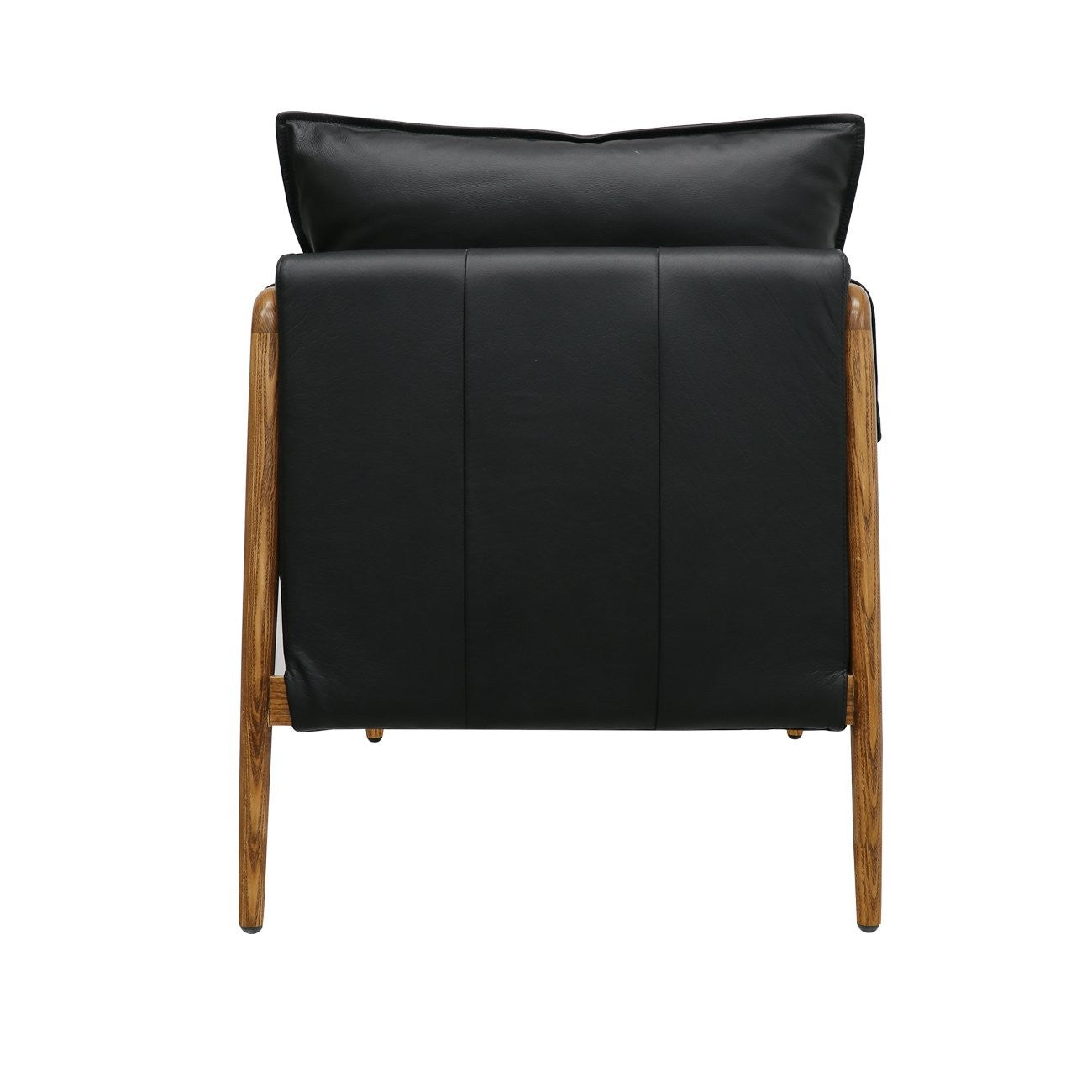 Saddle Occasional Chair - Black Leather