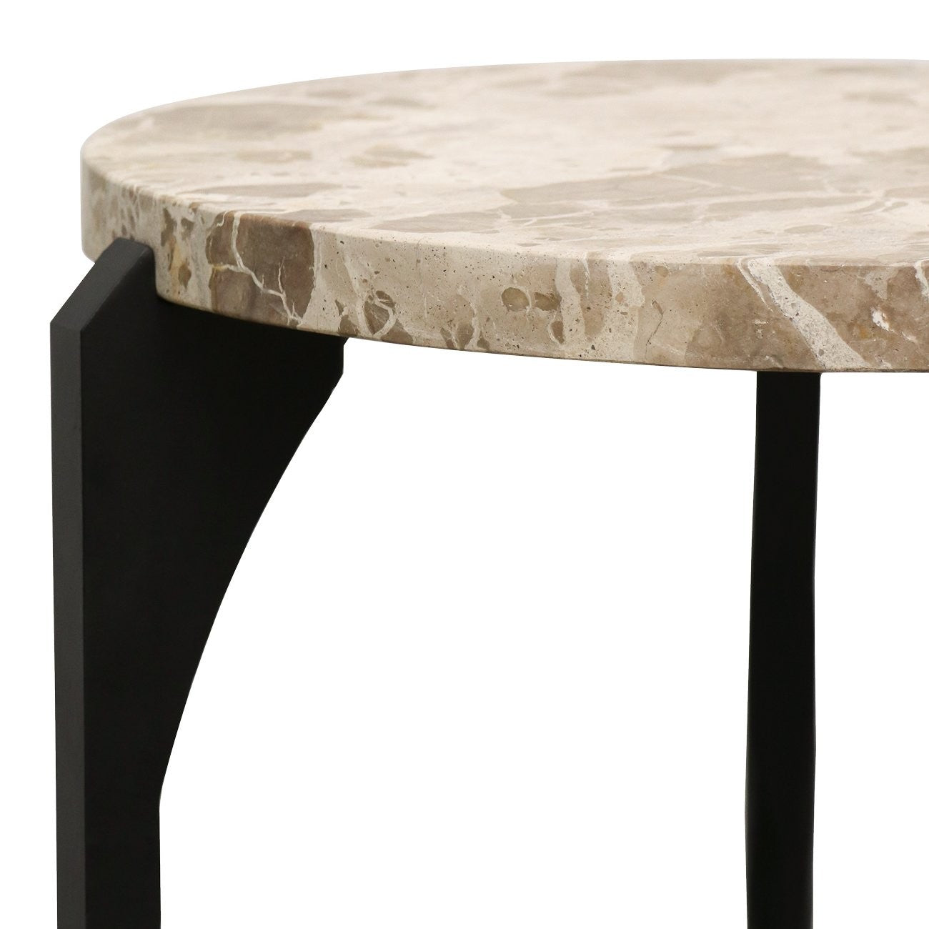 Ariana Side Table - Beige Marble Top