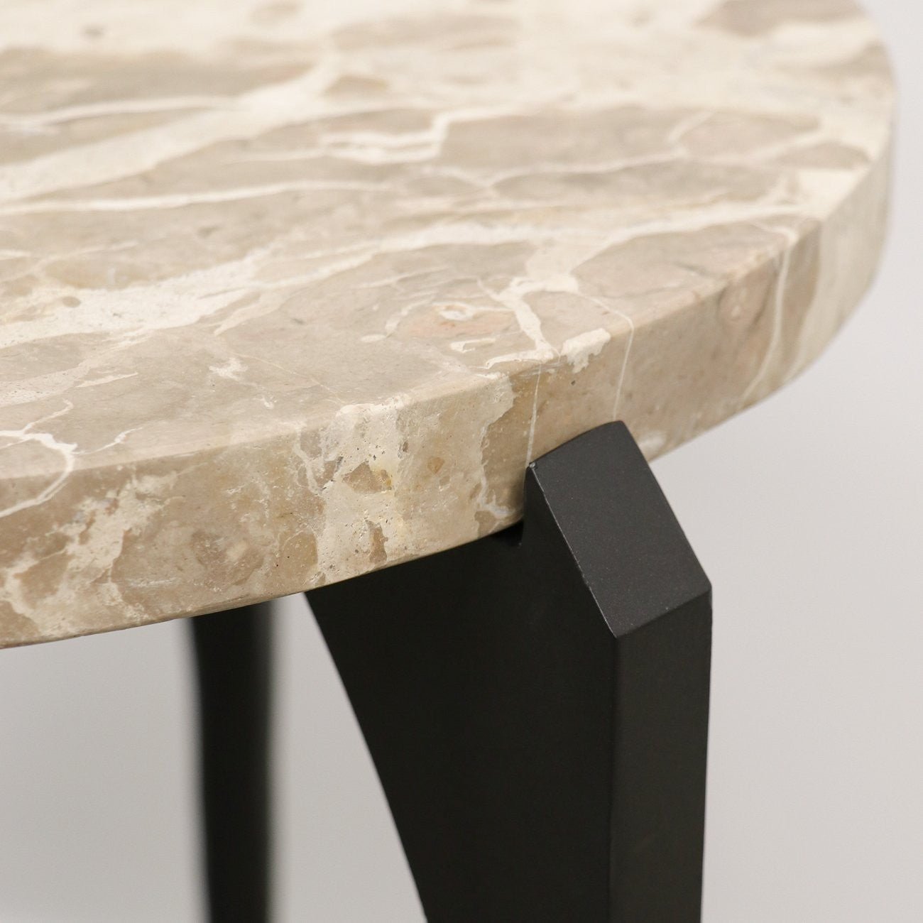 Ariana Side Table - Beige Marble Top