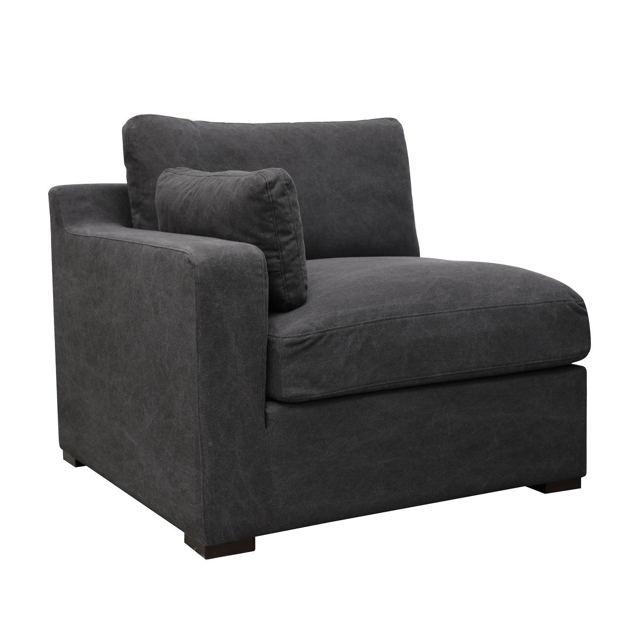Lisbon Modular Sofa 1 Seater Left Arm - Charcoal