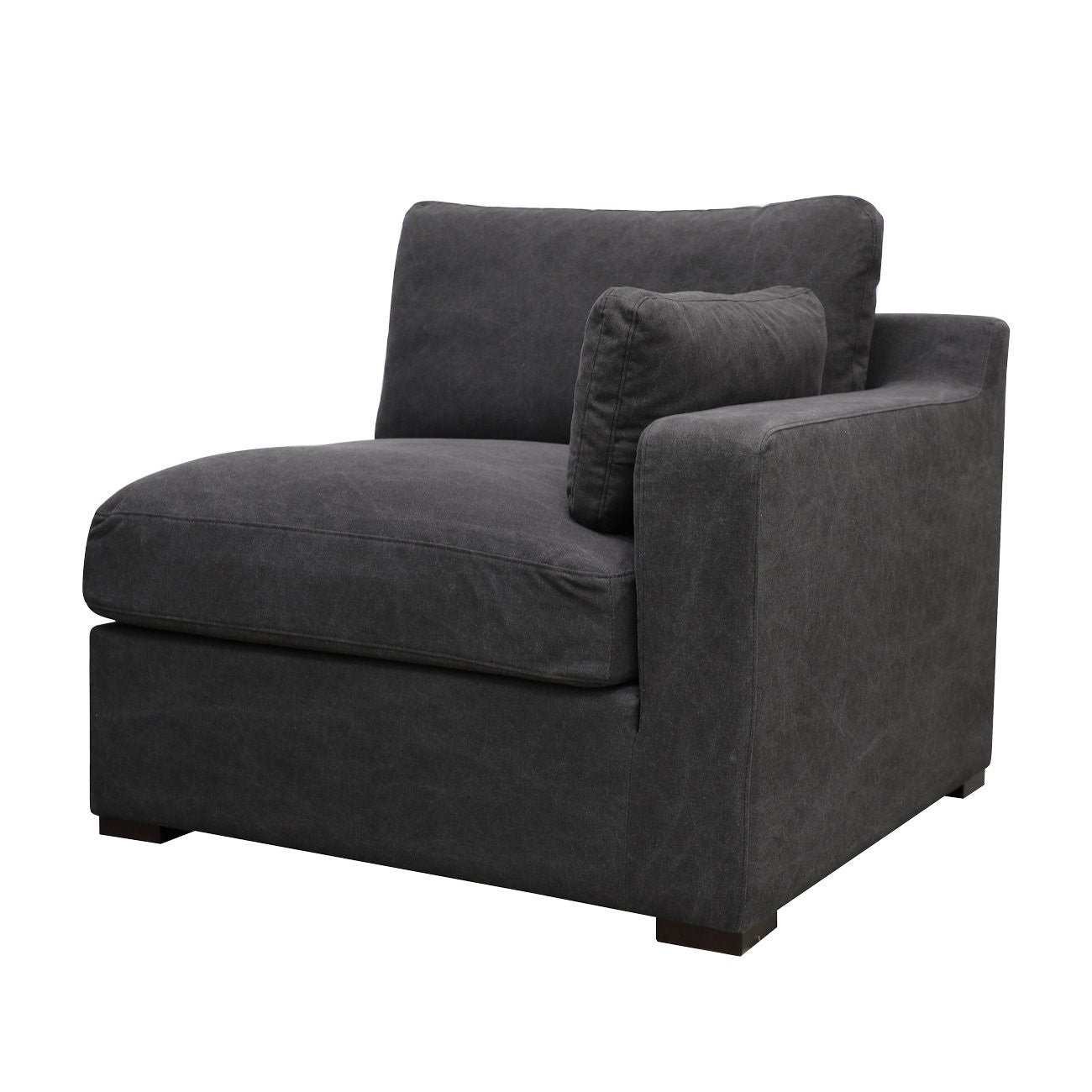 Lisbon Modular Sofa 1 Seater Right Arm - Charcoal
