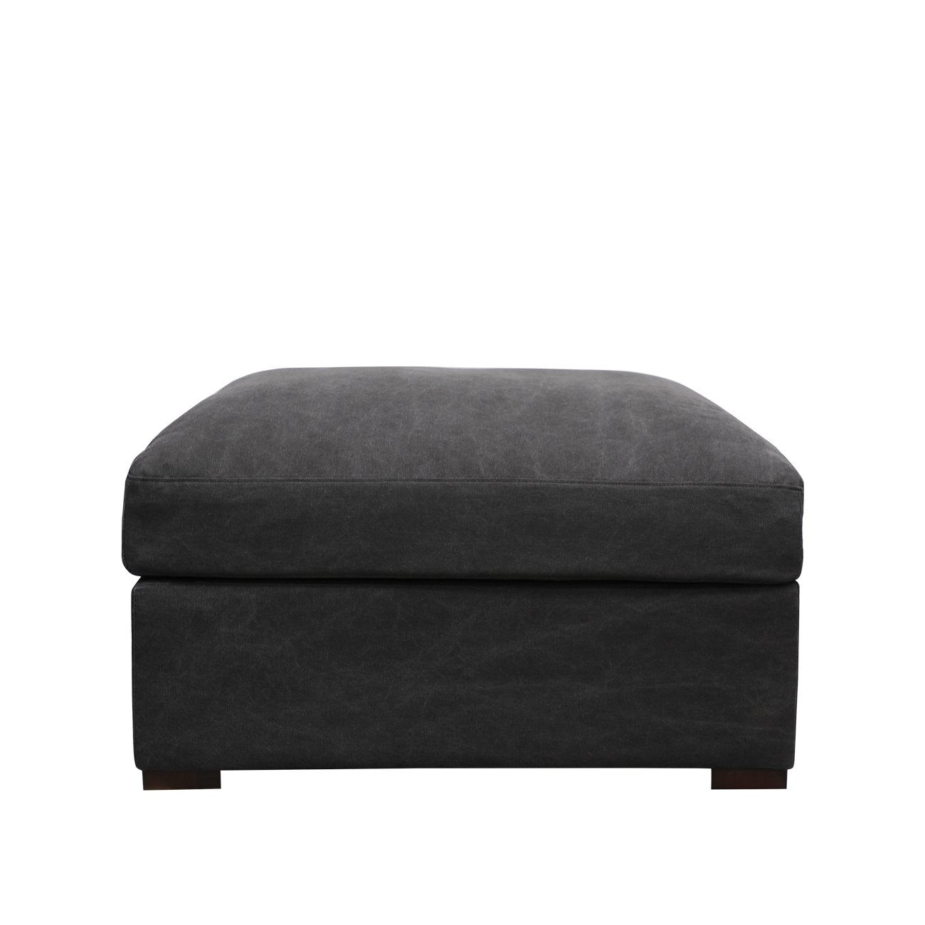 Lisbon Ottoman - Charcoal