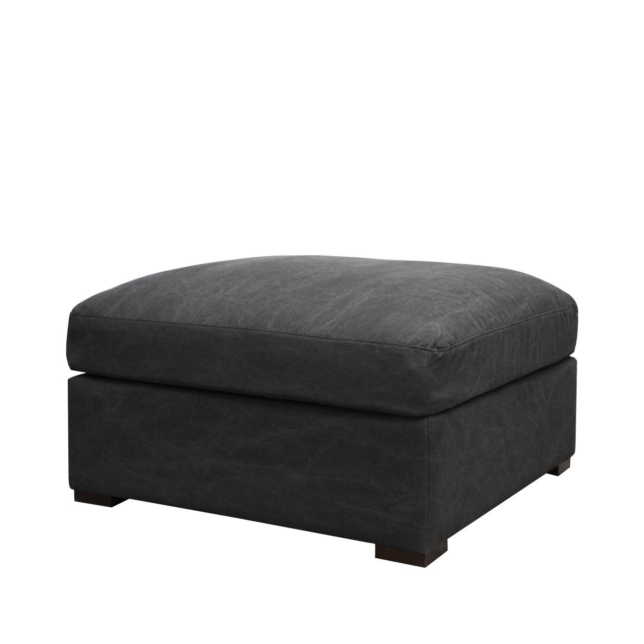 Lisbon Ottoman - Charcoal