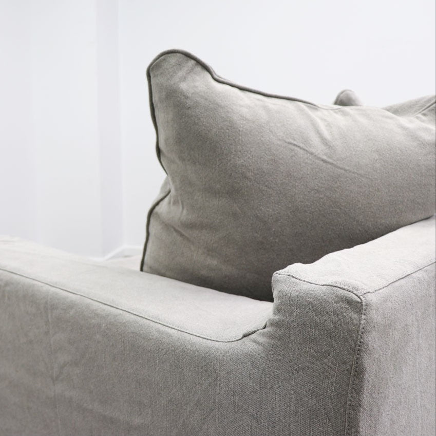Keely Slipcover Sofa 3 seater - Cement