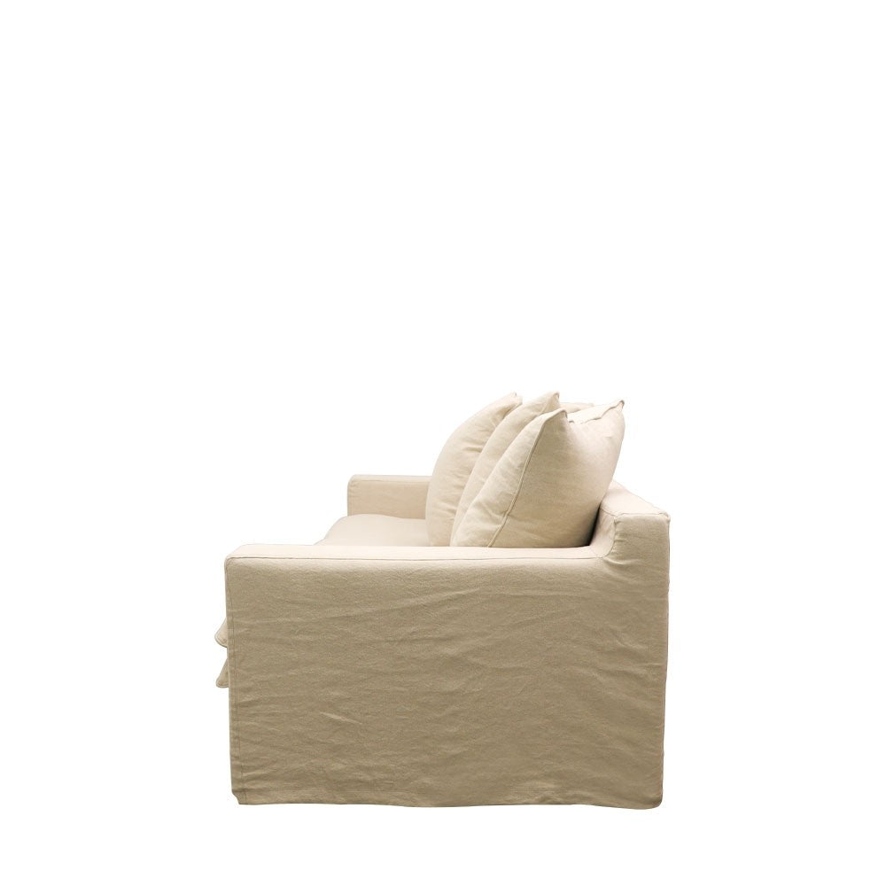 Keely Slipcover Sofa 3 Seater - Oatmeal