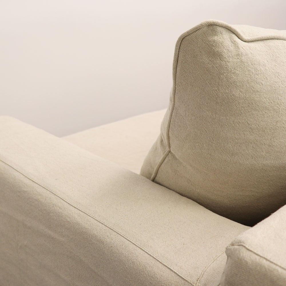 Keely Slipcover Sofa 3 Seater - Oatmeal
