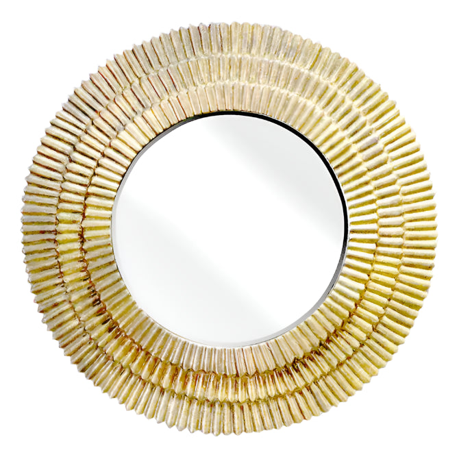 Kiran Wall Mirror - Aged Brass