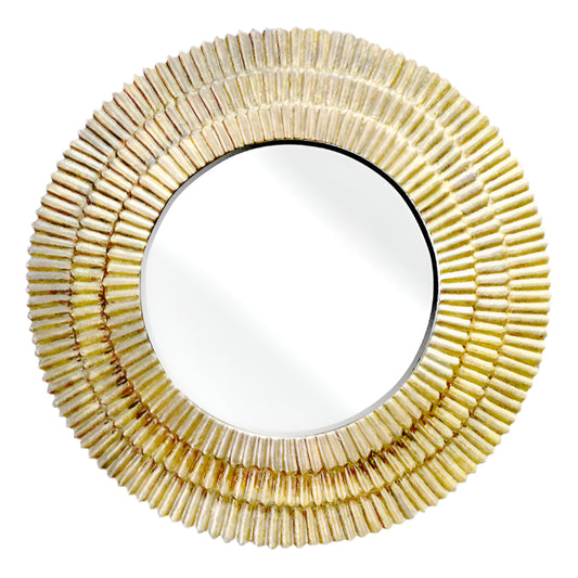 Kiran Wall Mirror - Aged Brass