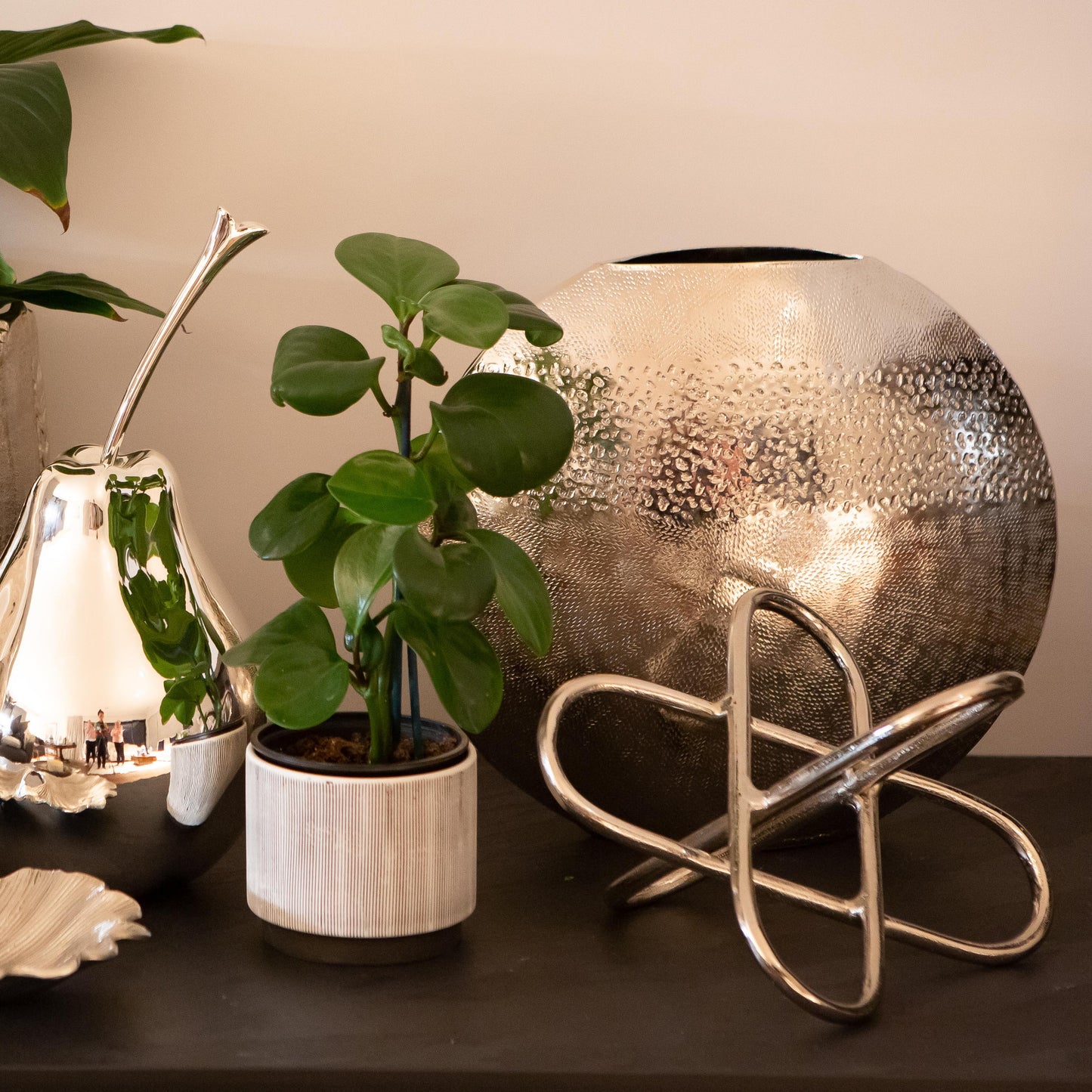 Asina Disc Vase - Silver