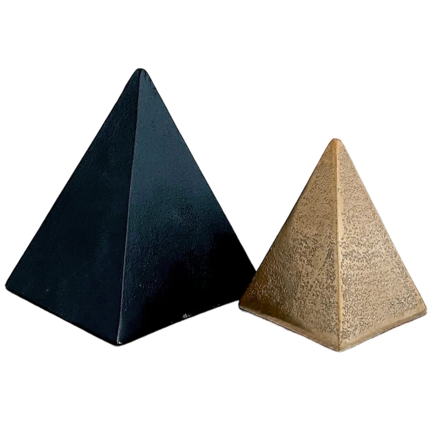 Decorative Pyramid Set - Black & Gold