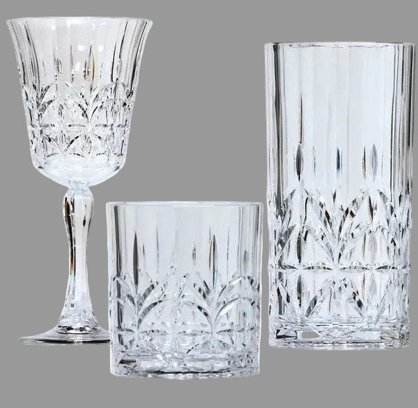 Acrylic Crystal Wine Glasses - Set of 6