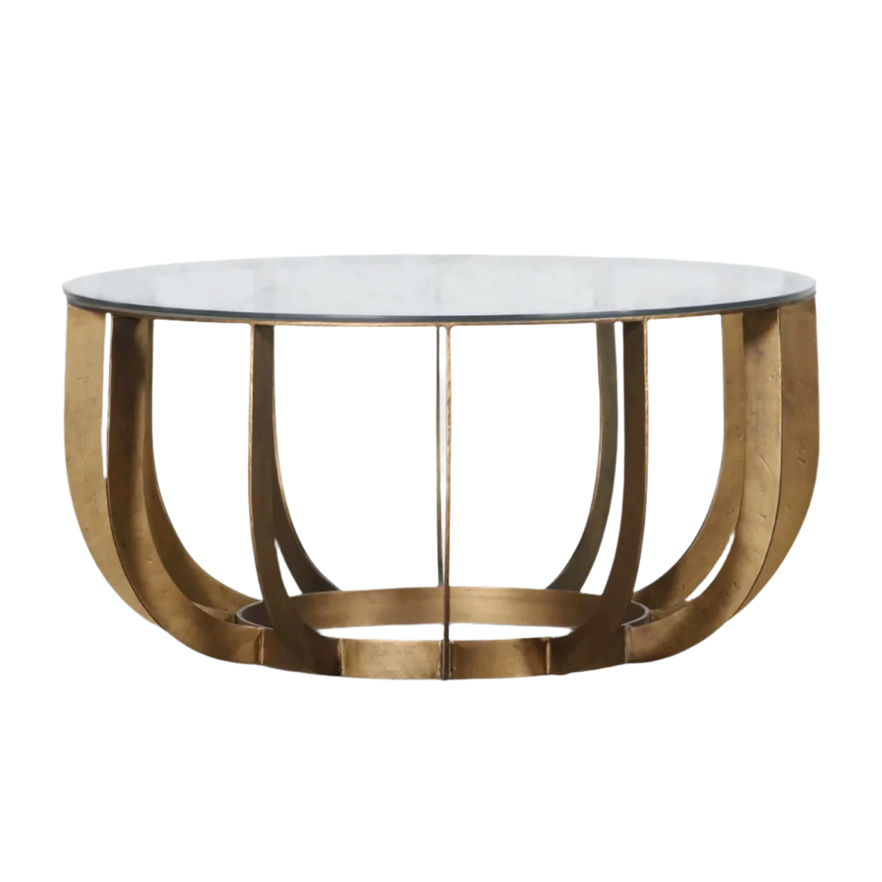 Aeron Coffee Table – Brass Base