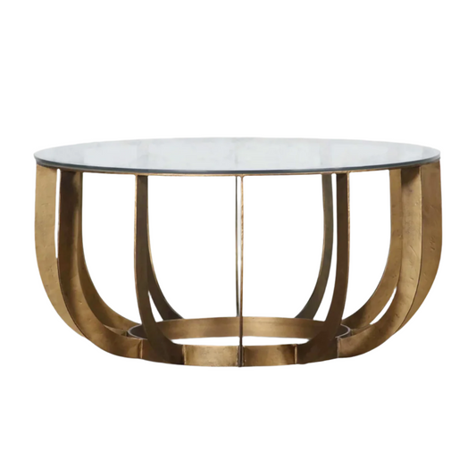 Aeron Coffee Table – Brass Base