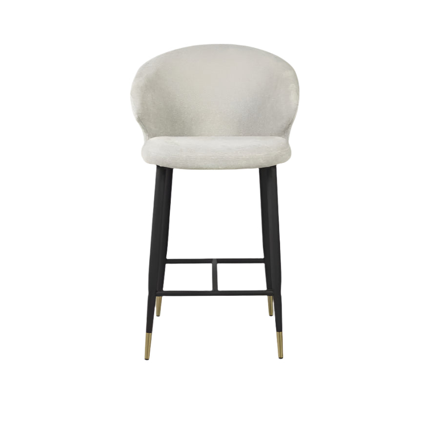 Bellroy Barstool - Beige Fabric & Black Legs