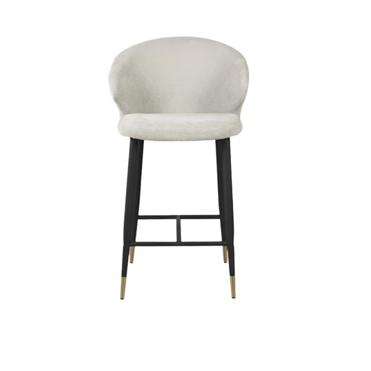 Bellroy Barstool - Beige Fabric & Black Legs