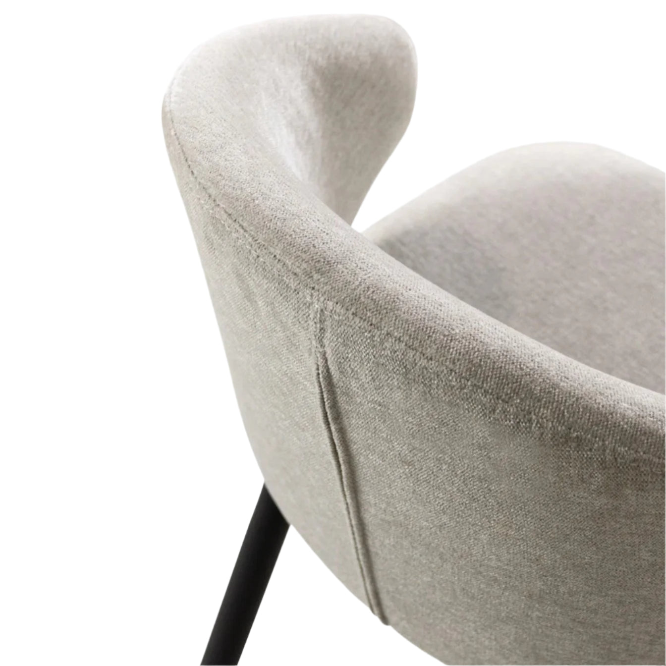 Bellroy Barstool - Beige Fabric & Black Legs