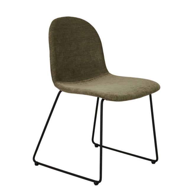 Smith Sleigh Dining Chair - Copeland Olive