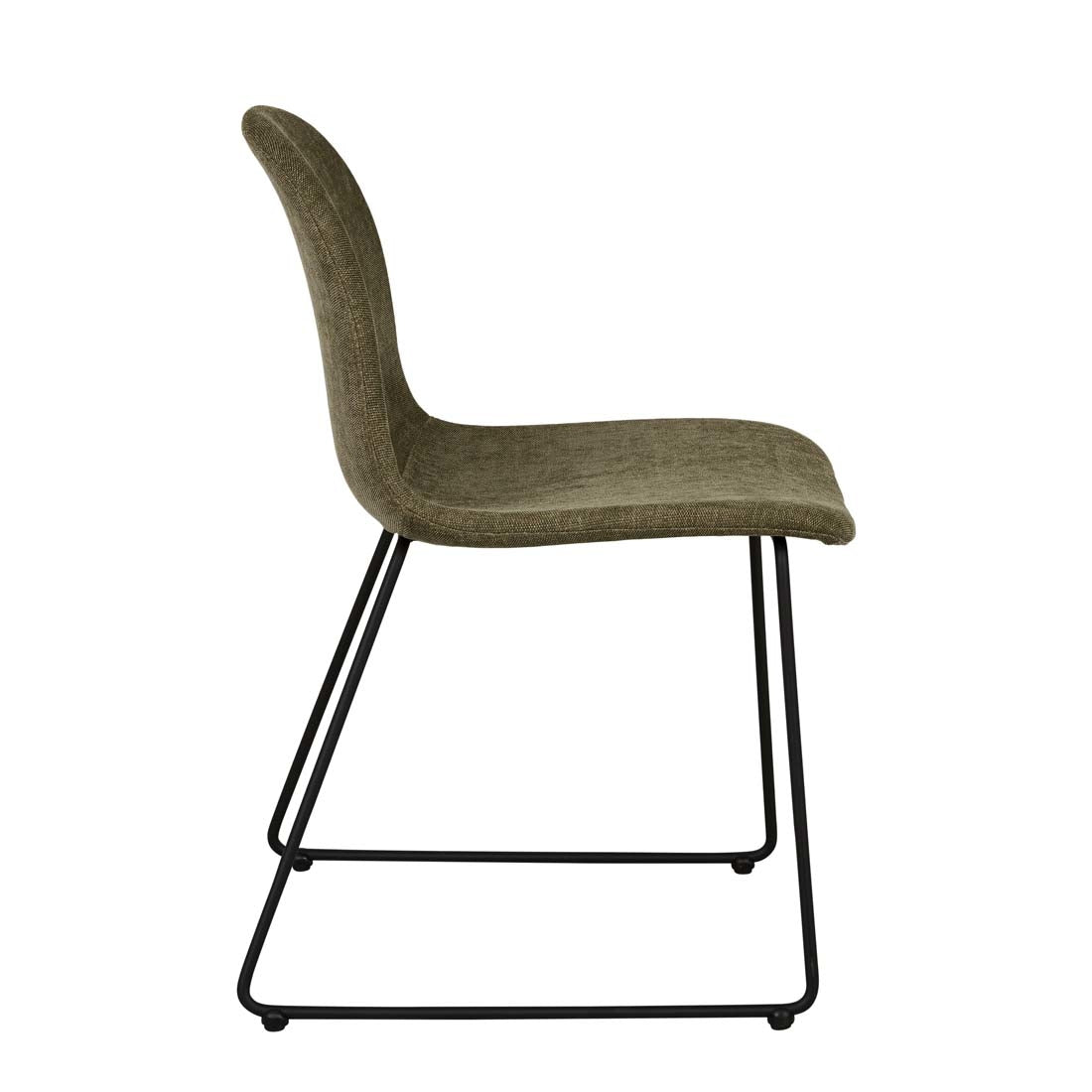 Smith Sleigh Dining Chair - Copeland Olive