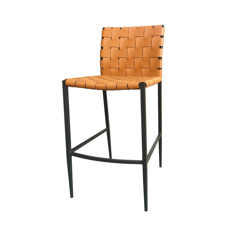 Calibre Barstool - Faux Tan Leather & Black Legs