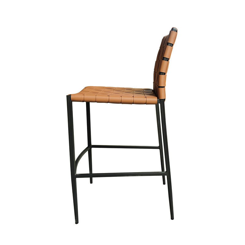 Calibre Barstool - Faux Tan Leather & Black Legs