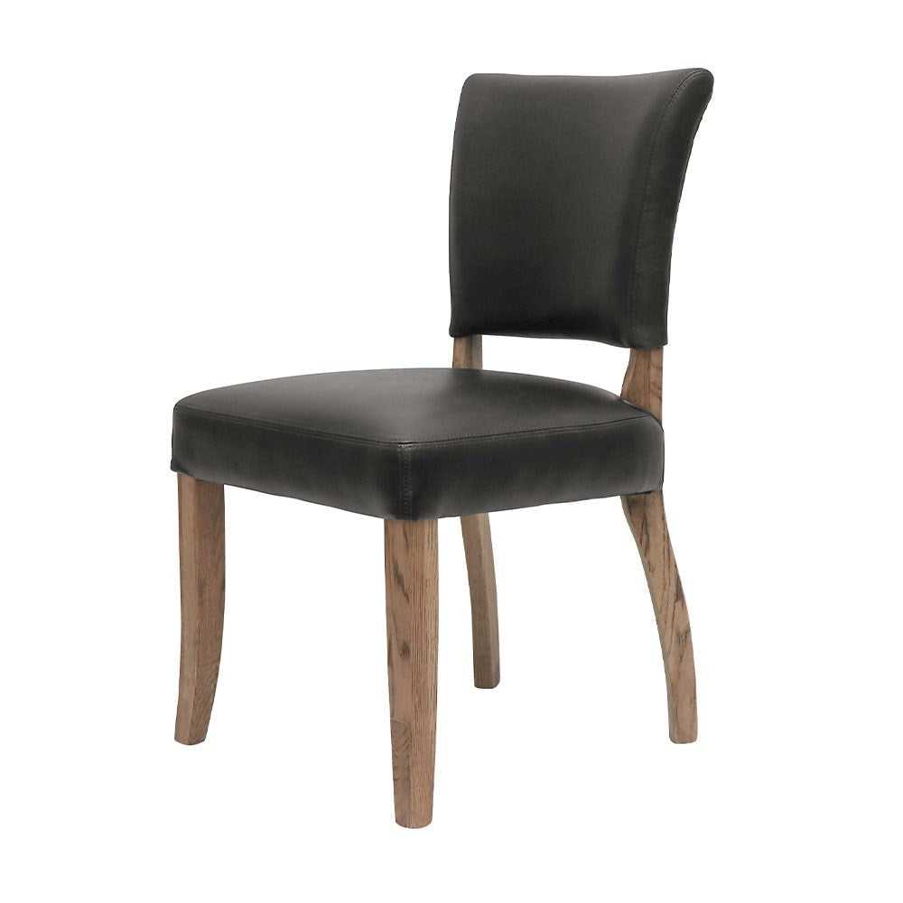 Crane Dining Chair - Black Leather