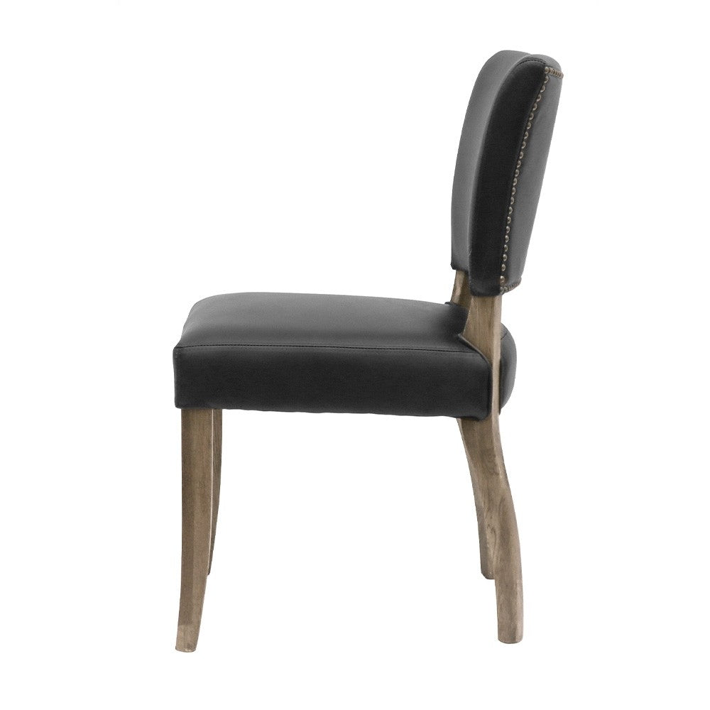 Crane Dining Chair - Black Leather