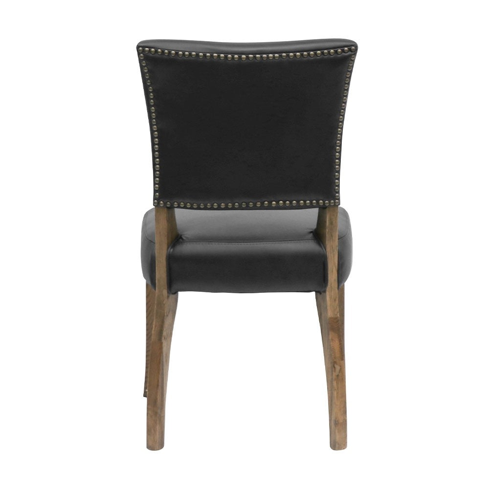 Crane Dining Chair - Black Leather