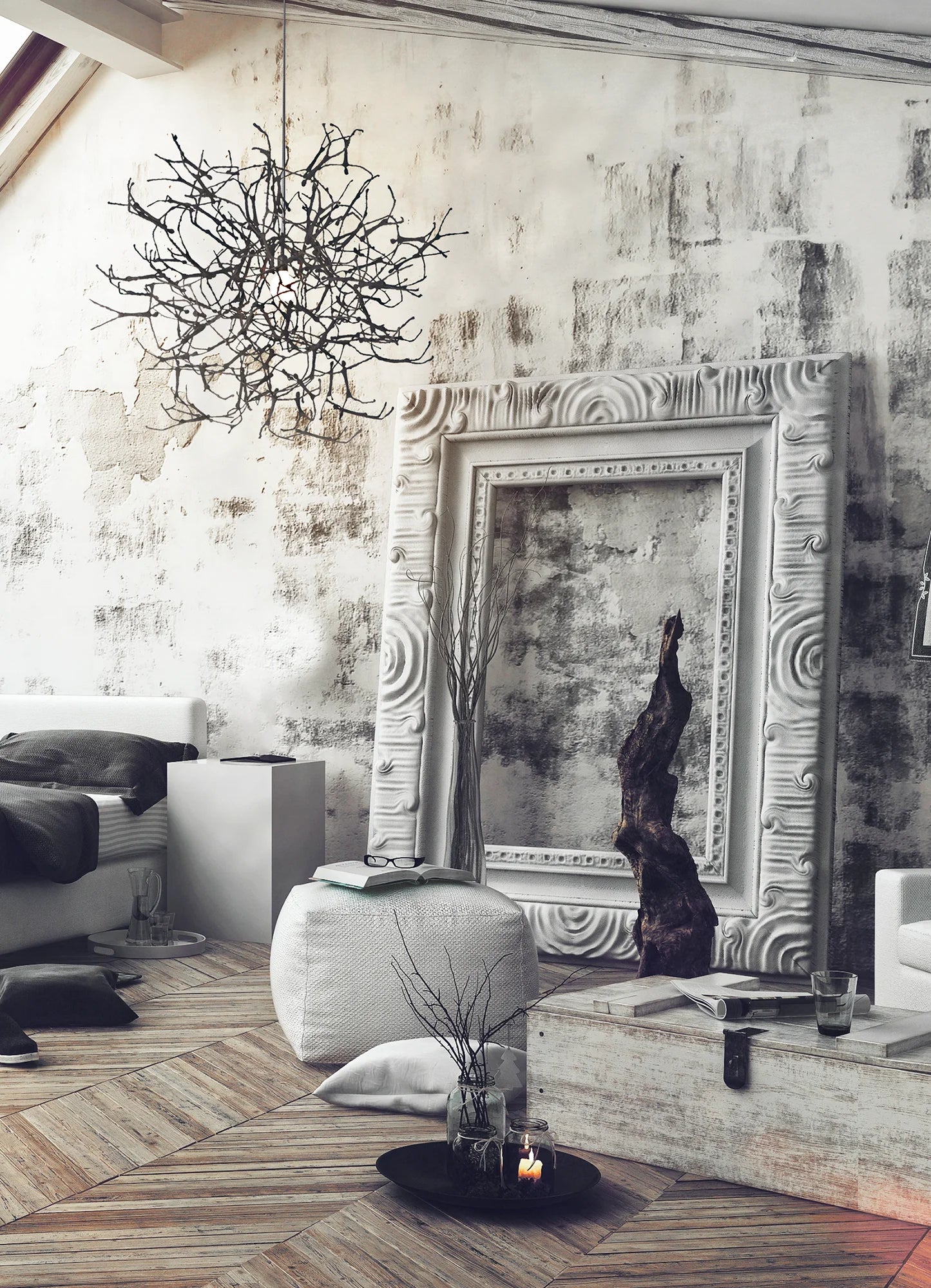 Stick People - Round Pendant Light, Large