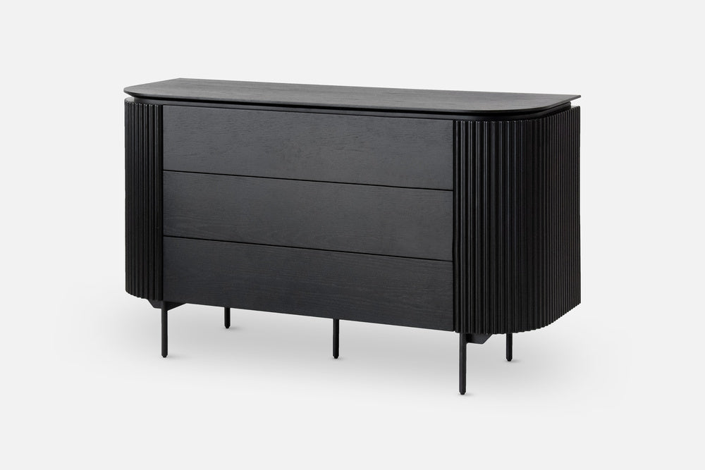 Ondata 3 Drawer Dresser - Black