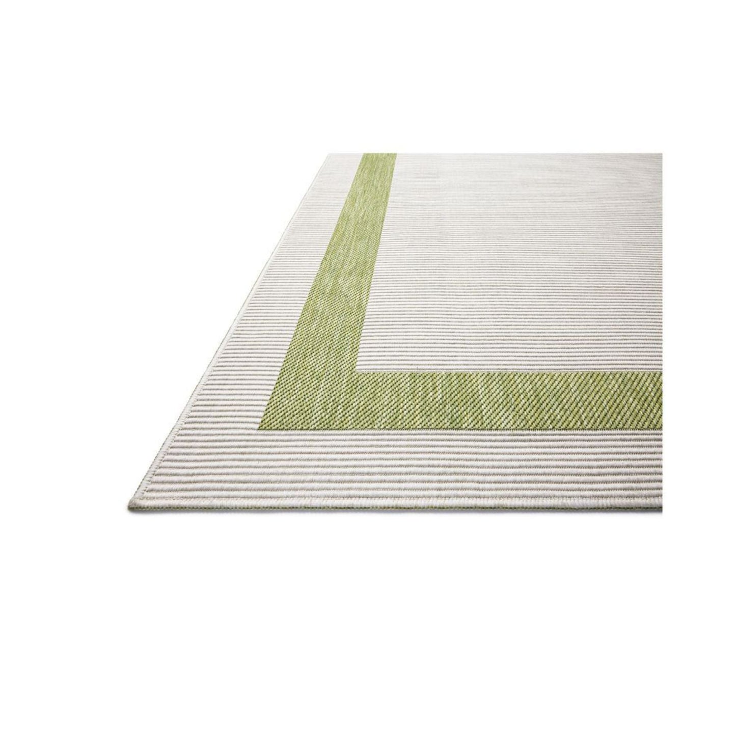 Border Outdoor Rug - Ivory & Green