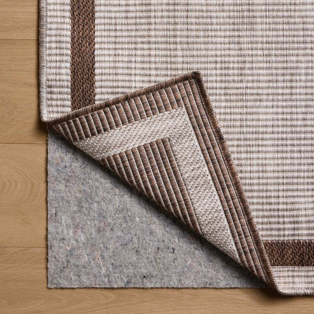 Border Outdoor Rug - Coffee & Dove