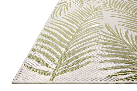 Palm Outdoor Rug - Ivory & Green