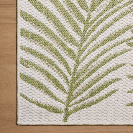 Palm Outdoor Rug - Ivory & Green