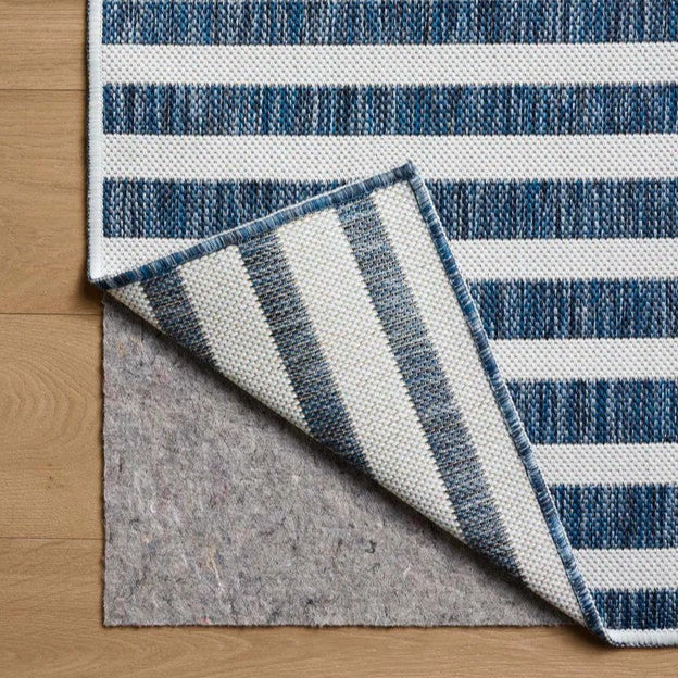 Stripes Outdoor Rug - Ivory  & Denim
