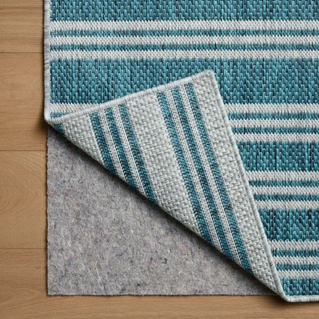 Stripes Outdoor Rug - Teal & Fog