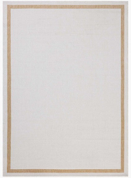 Border Outdoor Rug - Ivory & Wheat