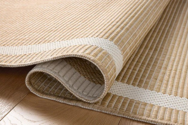 Border Outdoor Rug - Ivory & Wheat