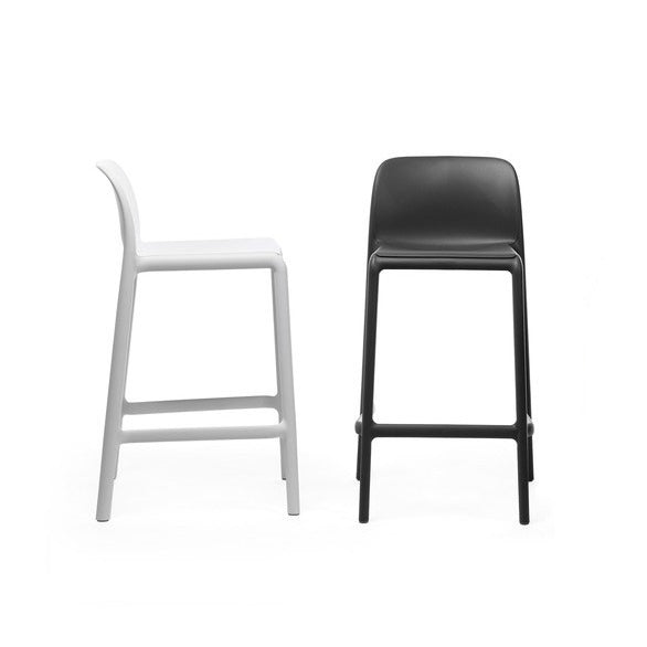 Faro Outdoor Low Bar Stool - Charcoal