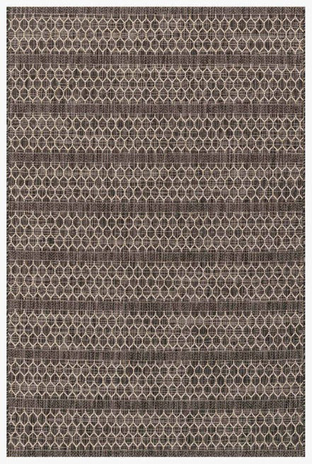 Plait Outdoor Rug - Black & Brown