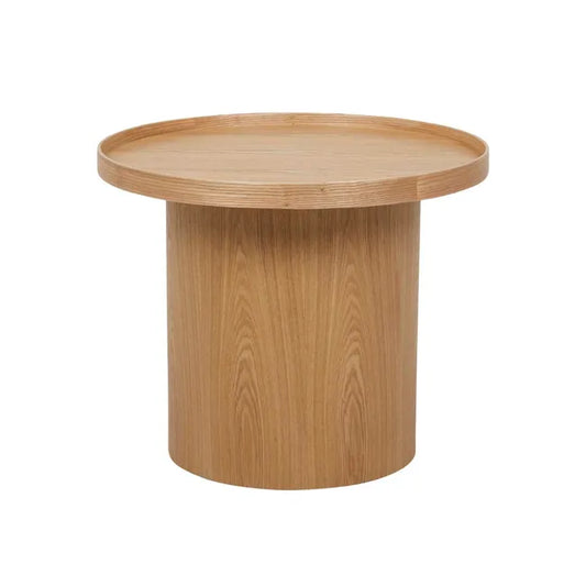 Classique Pedestal Side Table - Natural Ash