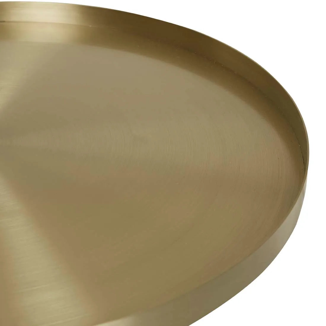 Elle Pedestal Lip Side Table - Brushed Gold